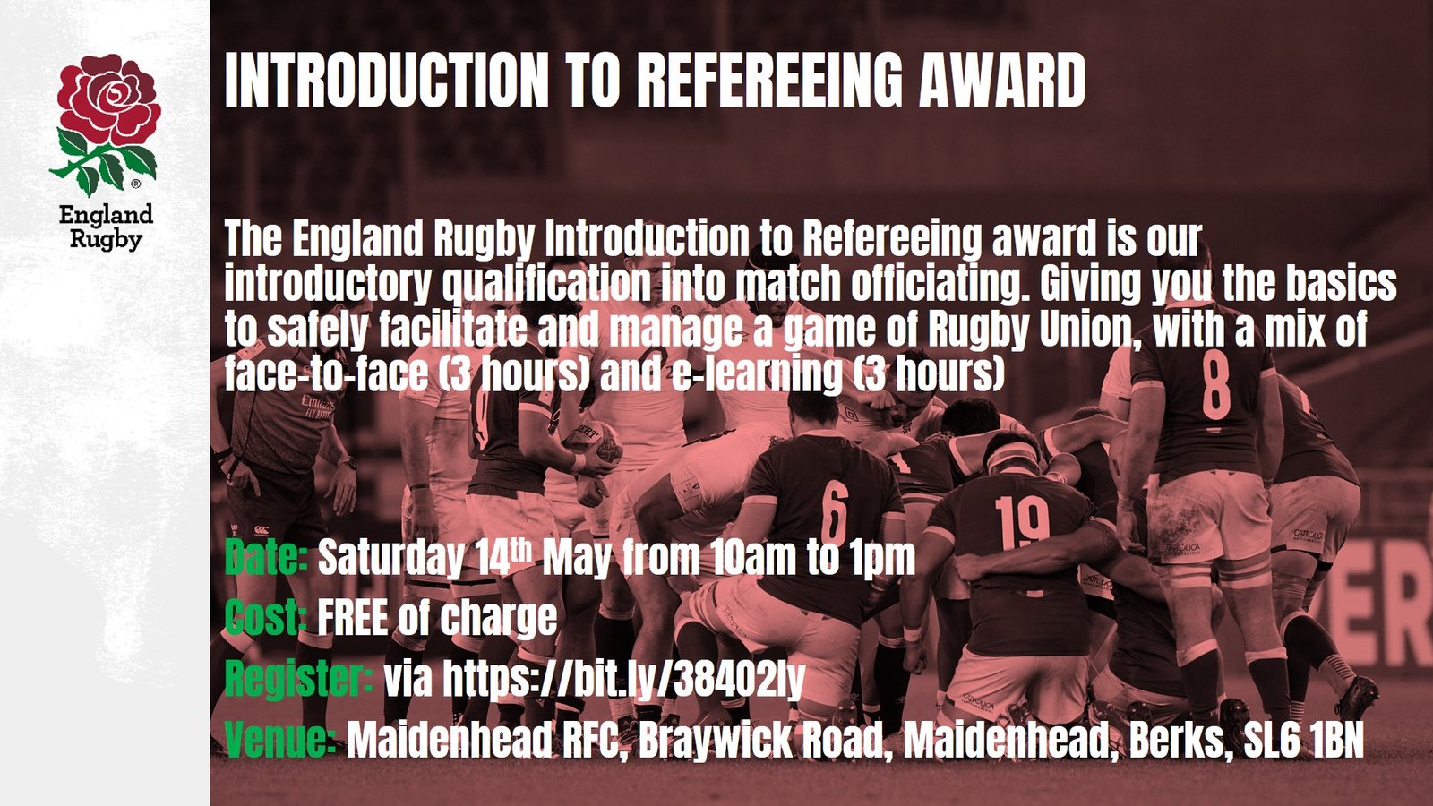 Read more about the article Upcoming Course at maidenhead RFC.